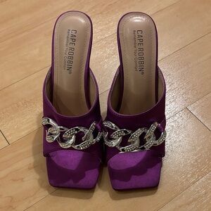 Cape Robbin Women's Violet Chain Mules